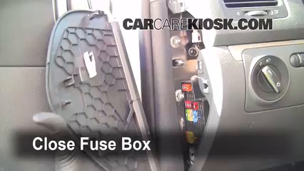 Interior Fuse Box Location: 2006-2009 Volkswagen Rabbit - 2008